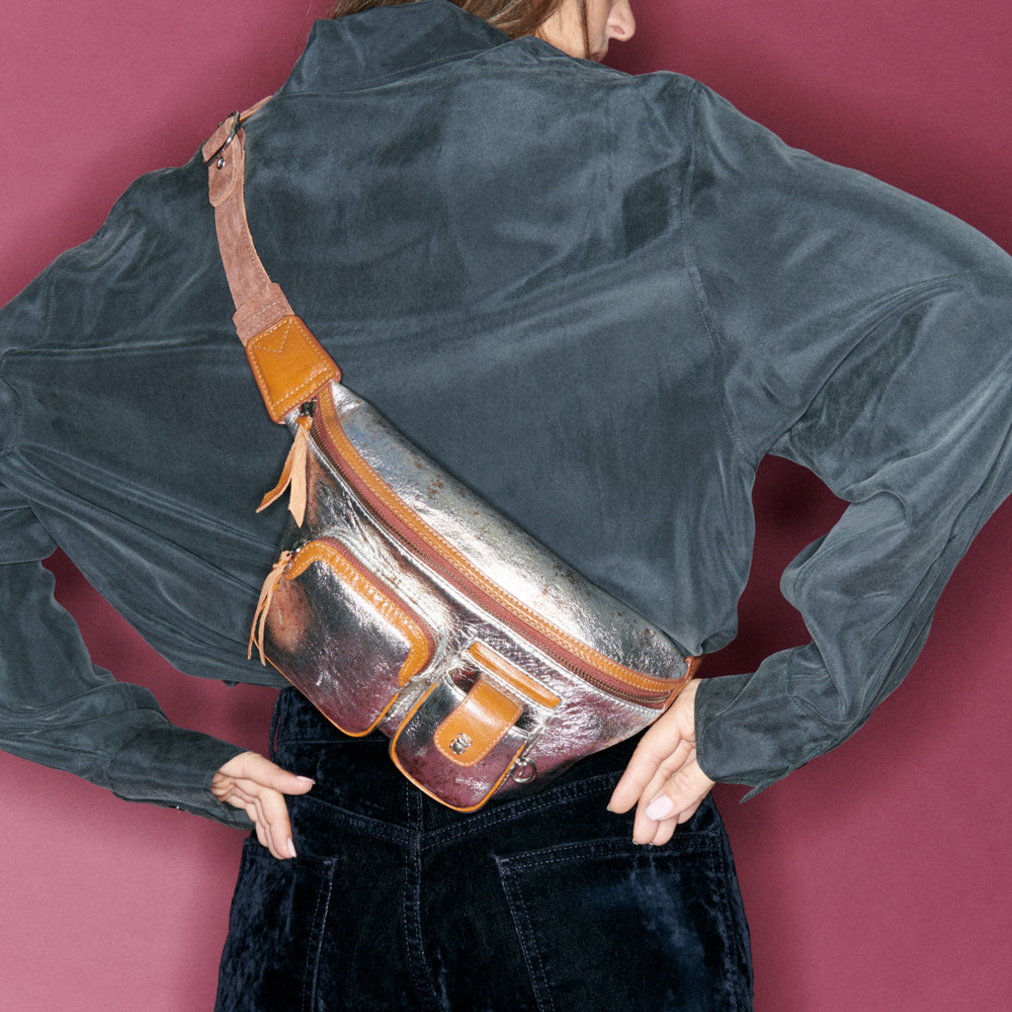 Banane Roméo en cuir - Oxy Metal