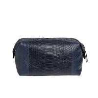 Humphrey large toiletry bag in python - Navy
