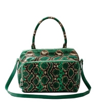 Lalya bag in python - Painted Green