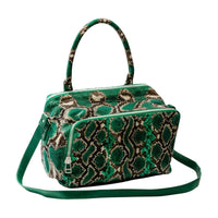 Lalya bag in python - Painted Green
