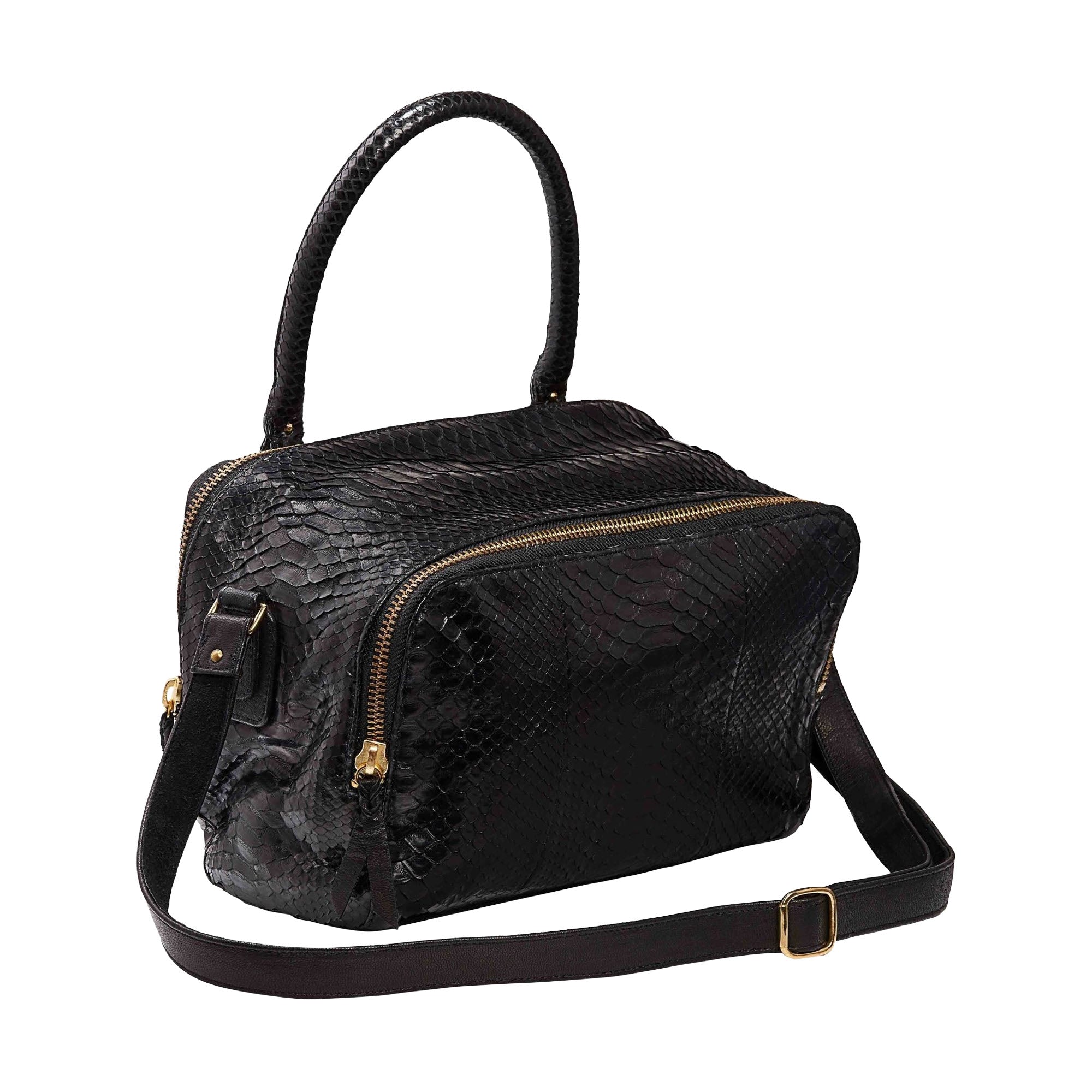 Lalya bag in python - Black