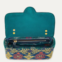 Sac medium Ava en cuir - Bleu