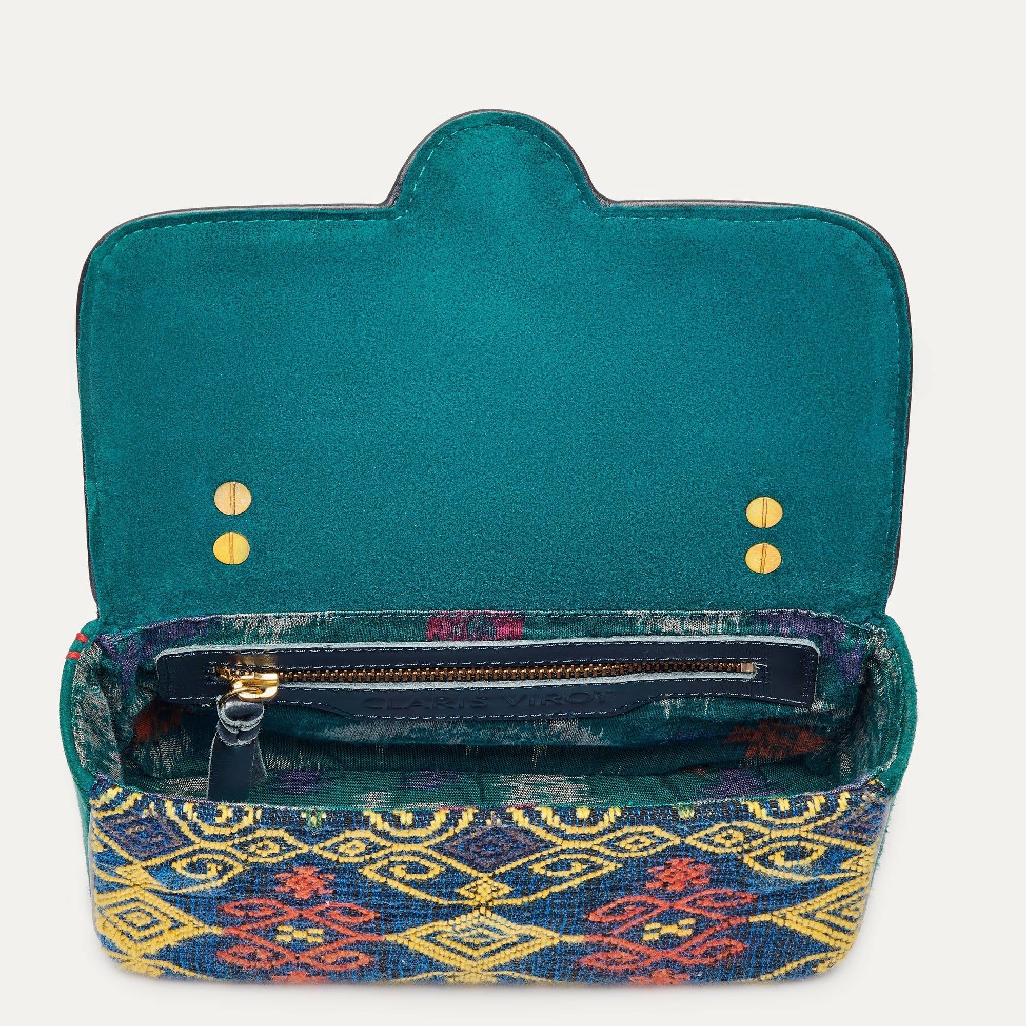 Sac medium Ava en cuir - Bleu