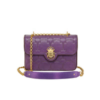 Ava medium leather bag - Purple