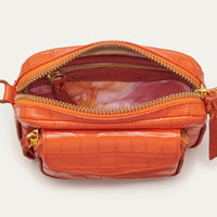 Charly small leather bag - Koi Orange