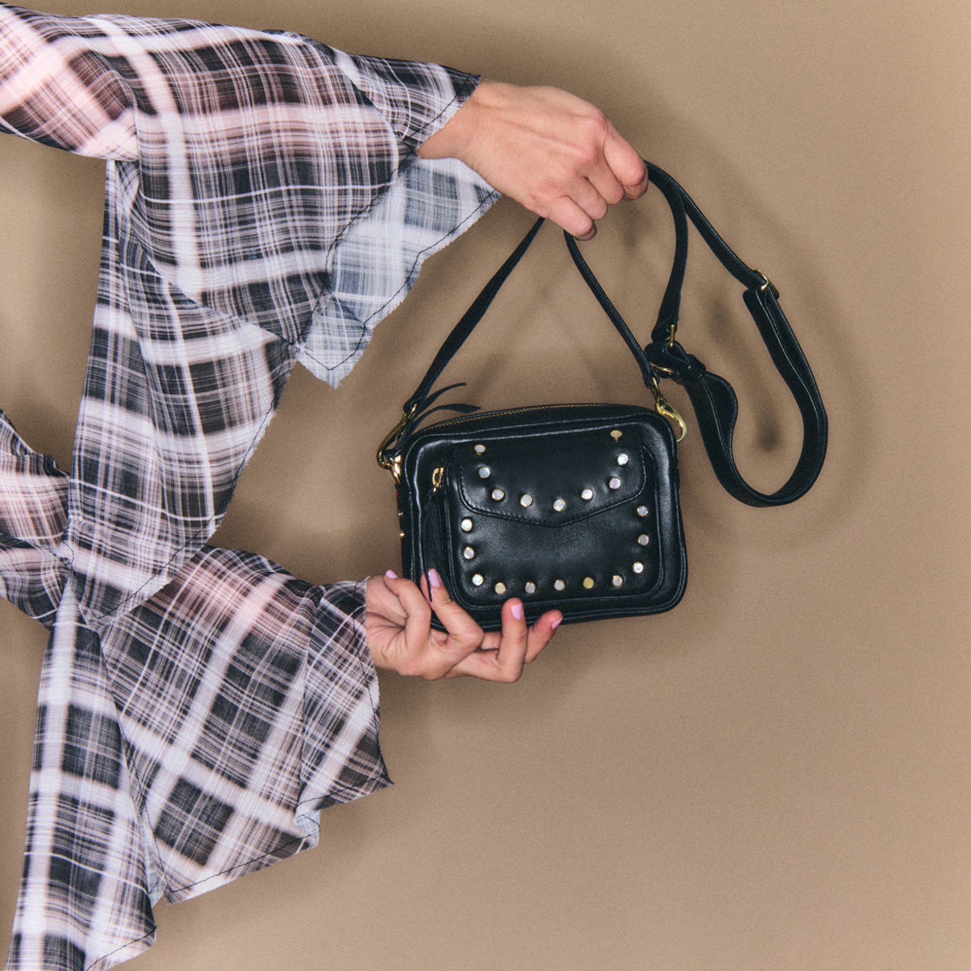 Charly small bag in nappa leather - Black