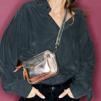 Petit sac Charly en cuir - Oxy métal