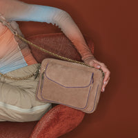 Charly leather bag - Grège