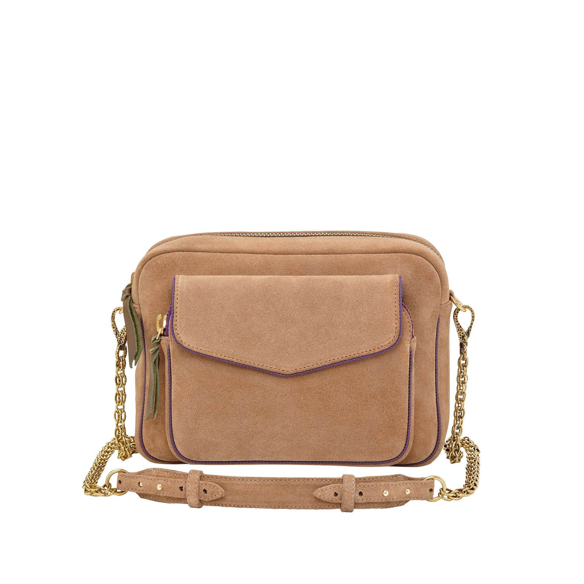 Charly leather bag - Grège