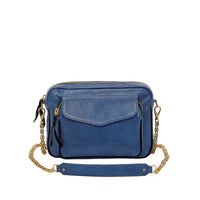 Grand sac Charly en cuir - Indigo