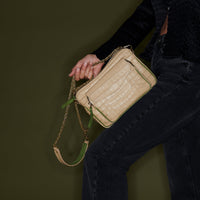 Large Charly leather bag - Sésame