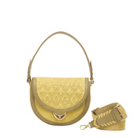 Grand sac Victoria en cuir - Jaune Mais