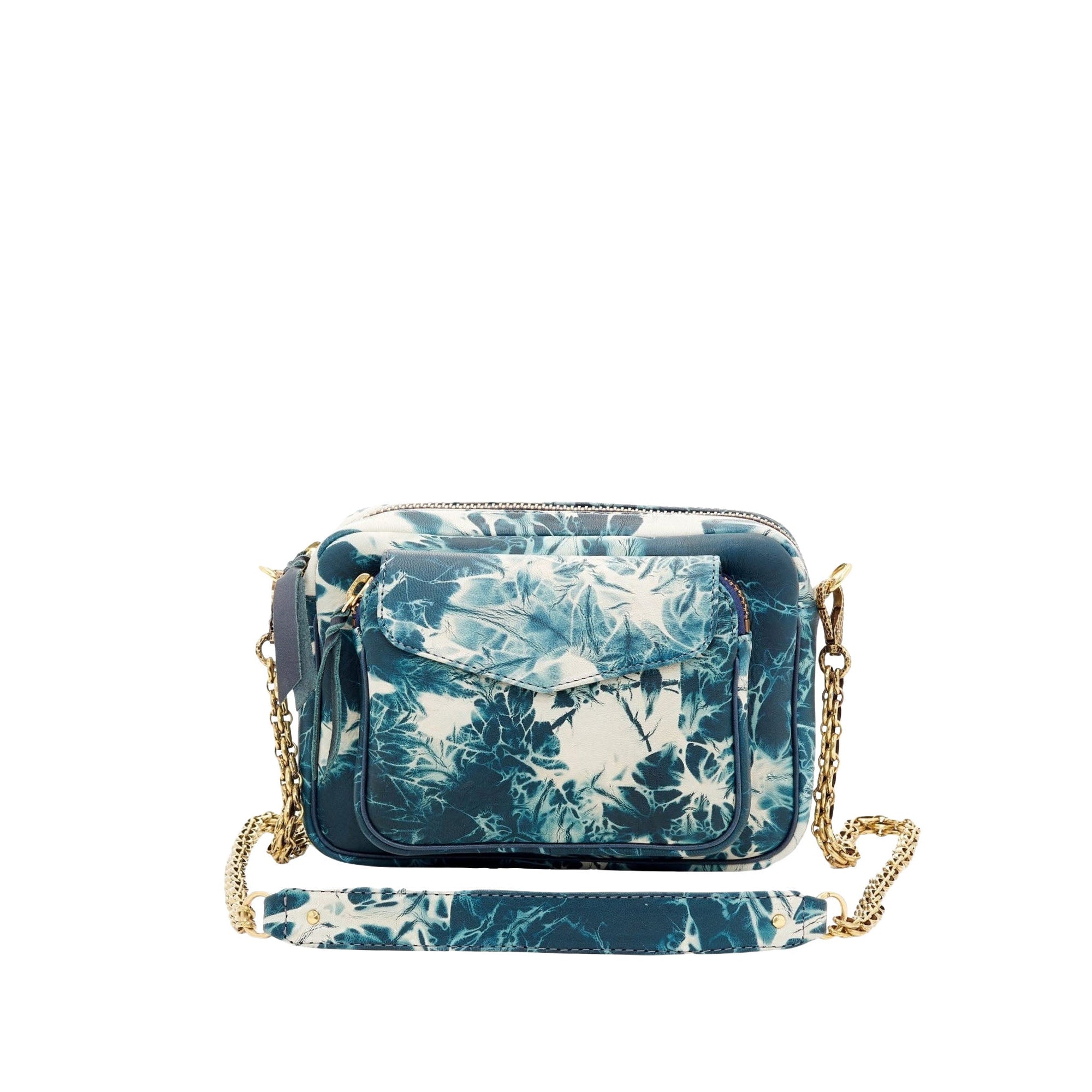 Sac Charly en cuir - Bleu