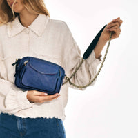 Sac Charly en cuir - Bleu