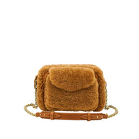 Sac Charly en cuir et peau lainée - Cuivre