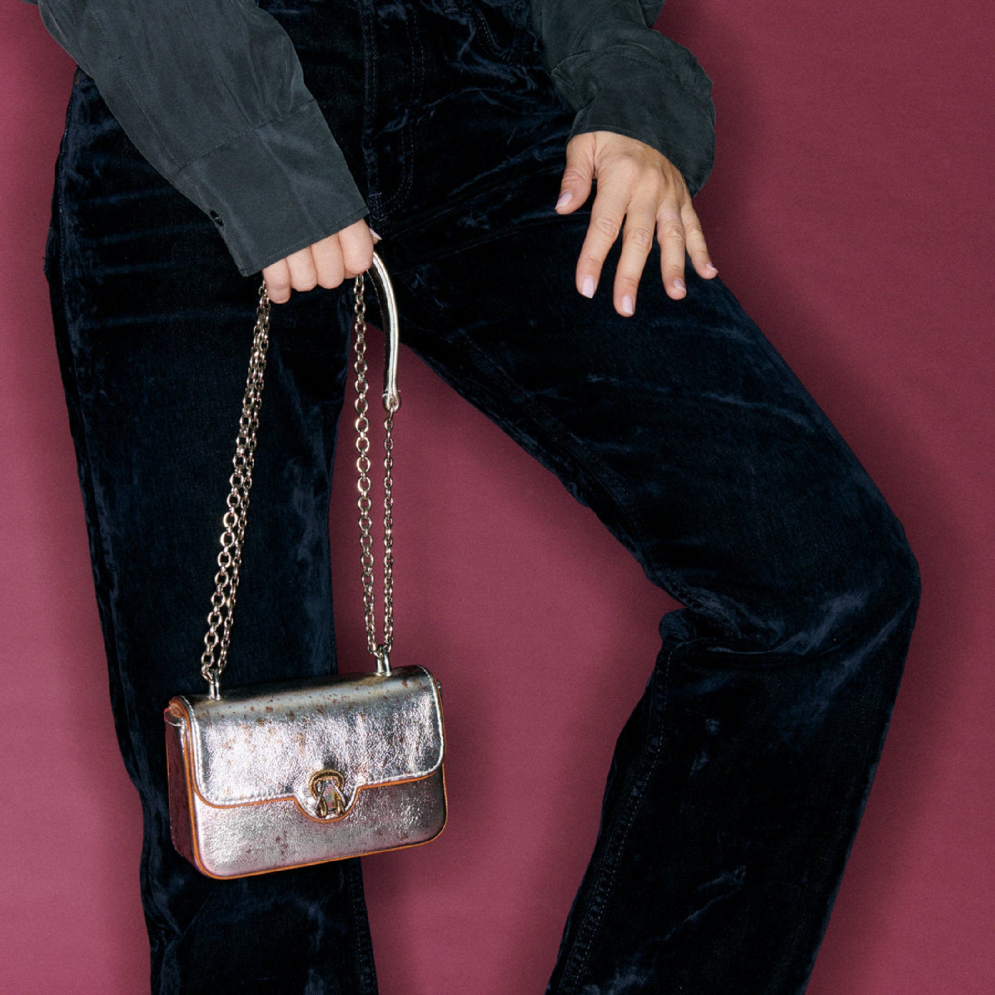 Petit sac Ava en cuir - Oxy Metal