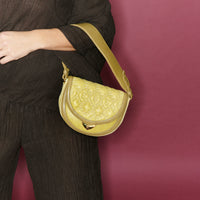 Sac Victoria en cuir - Jaune Mais