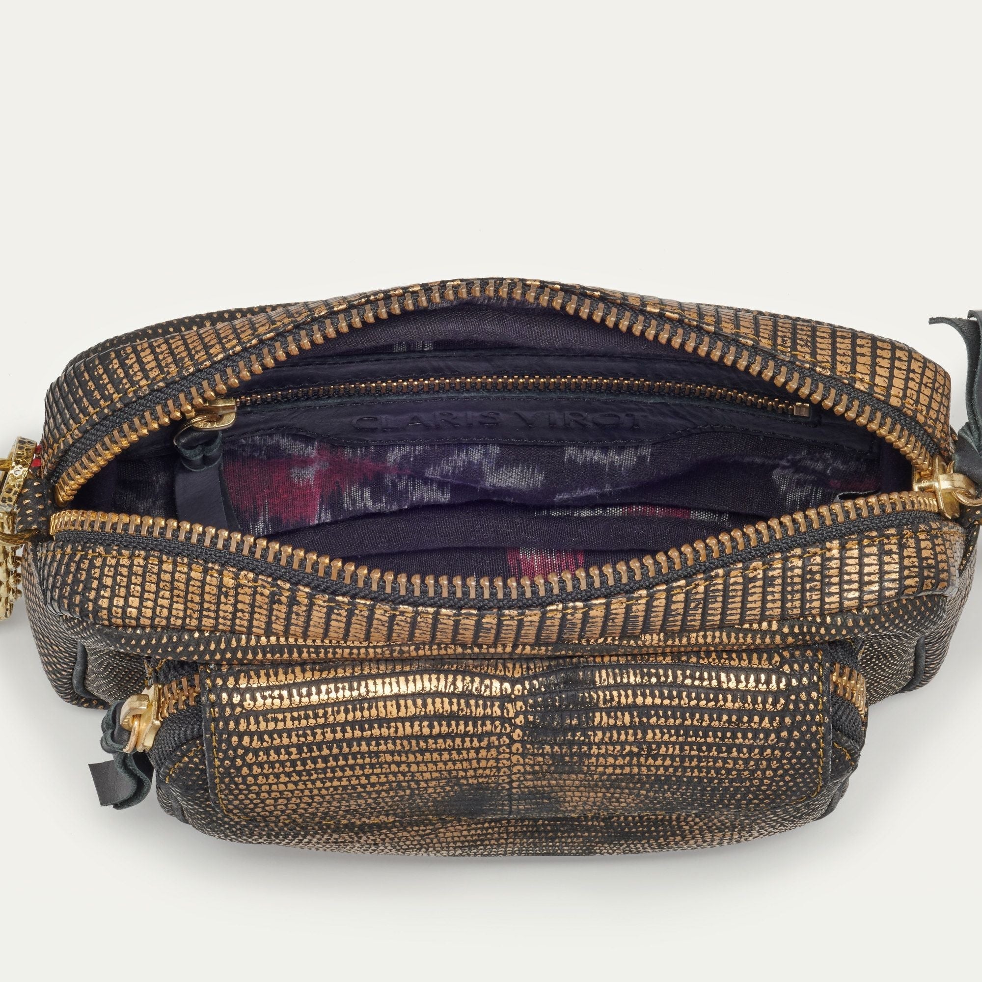 Sac Charly en lézard - Vieux Or