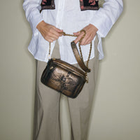 Sac Charly en lézard - Vieux Or