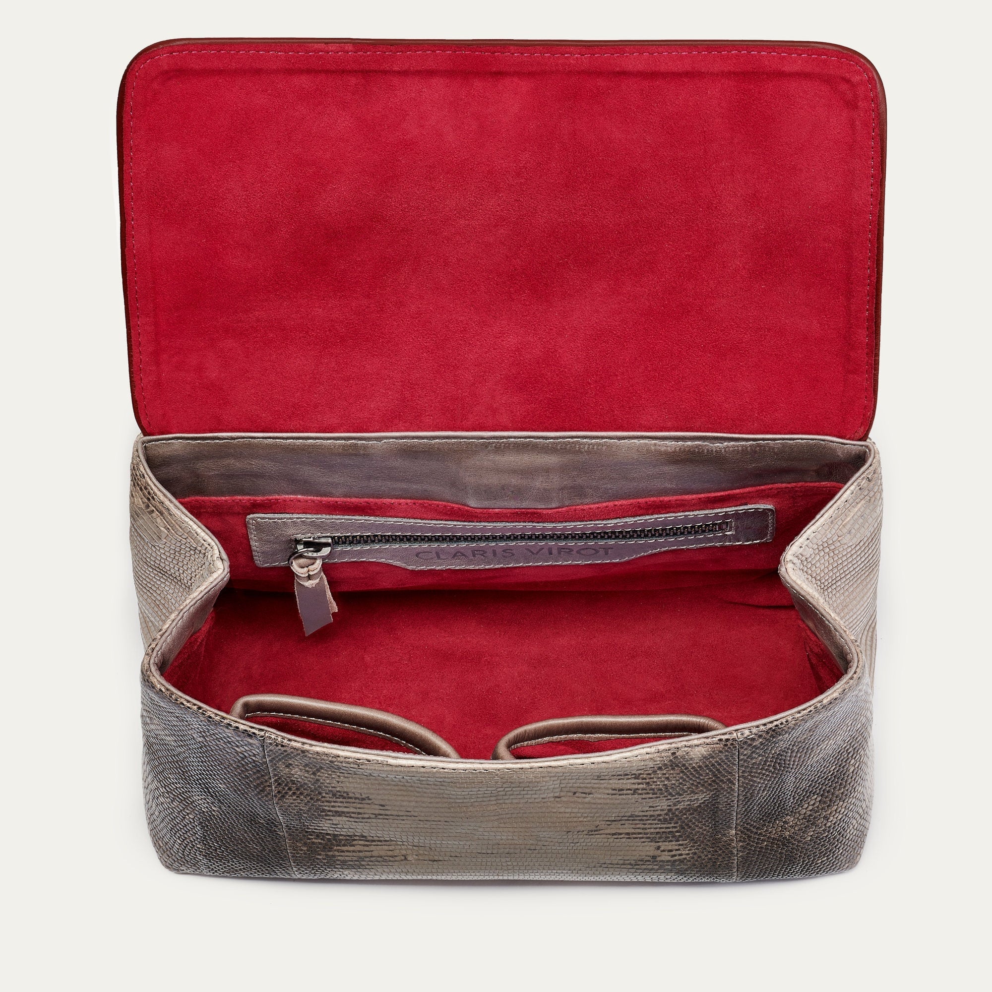 Mimi small bag in lizard - Grey