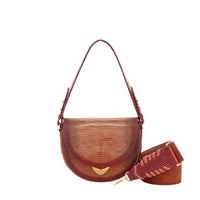 Sac Victoria en lézard - Moka Burgundy