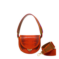 Sac Victoria en lézard - Orange Goyave