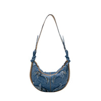 Sac Chris patchwork de tissus - Denim
