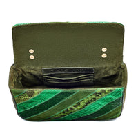 Ava bag in python - Patchwork Green