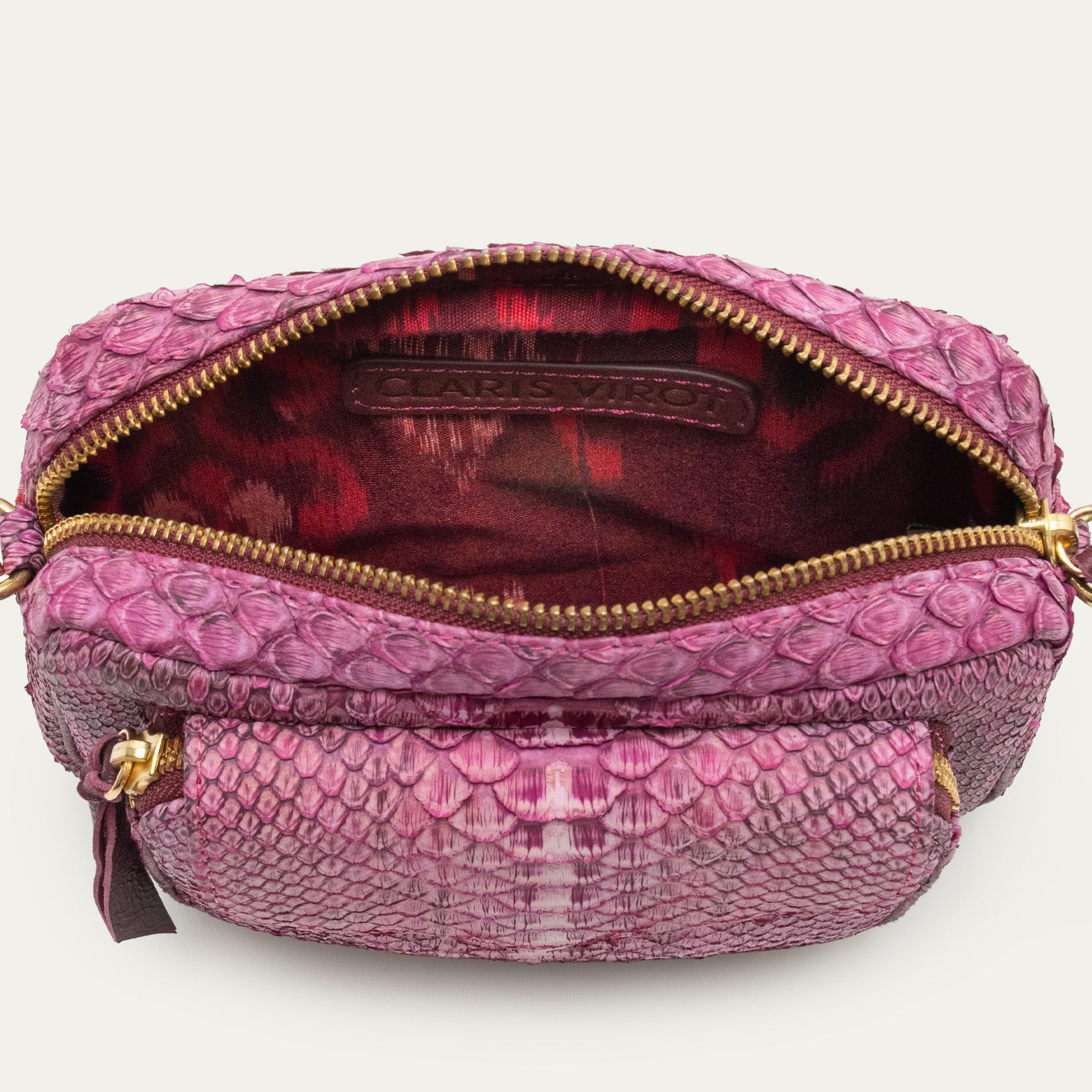 Charly small bag in python - Purple