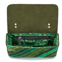 Grand sac Ava en python - Patchwork vert