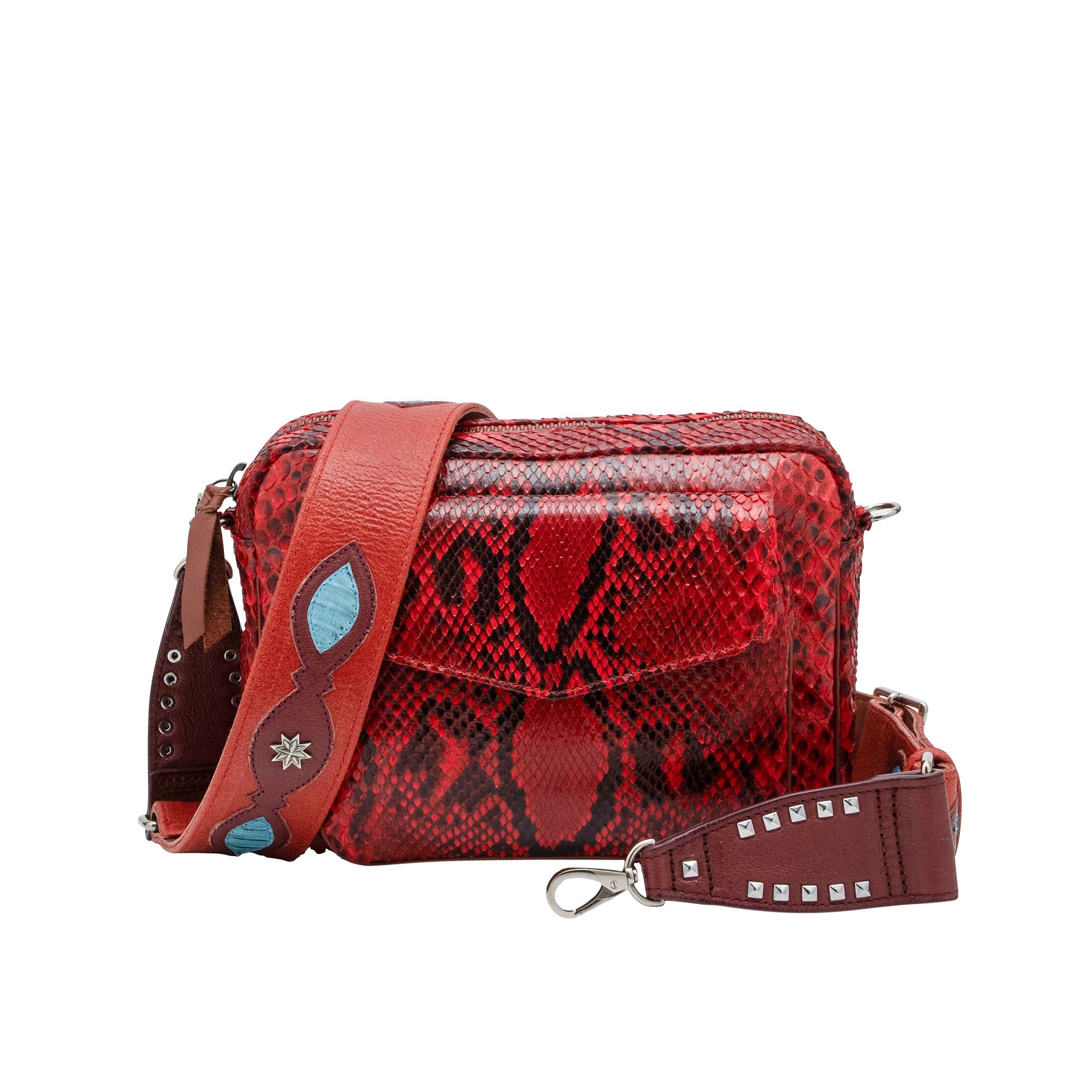 Grand sac Charly en python - Rubis