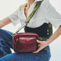 Sac Charly en python - Burgundy Matcha