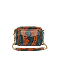 Sac Charly en python - Vert Orange