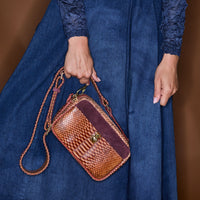 Lily python bag - Lava copper