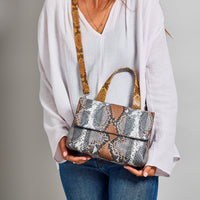 Mimi small bag in lizard - Grey