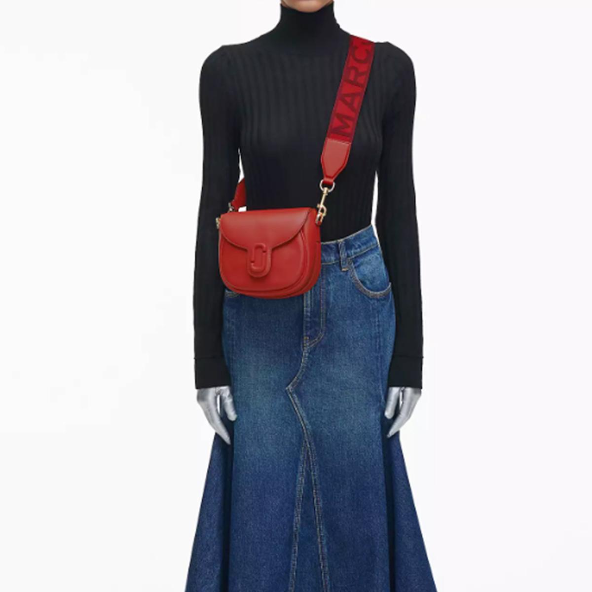 Petit sac The Small Saddle Bag en cuir - True Red