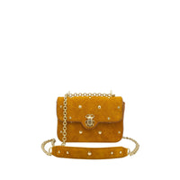 Ava small suede bag - Amber