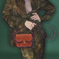 Petit sac Manon en cuir de veau - Brique