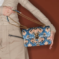 Grand sac Ava en velours de soie - Flocon de Neige