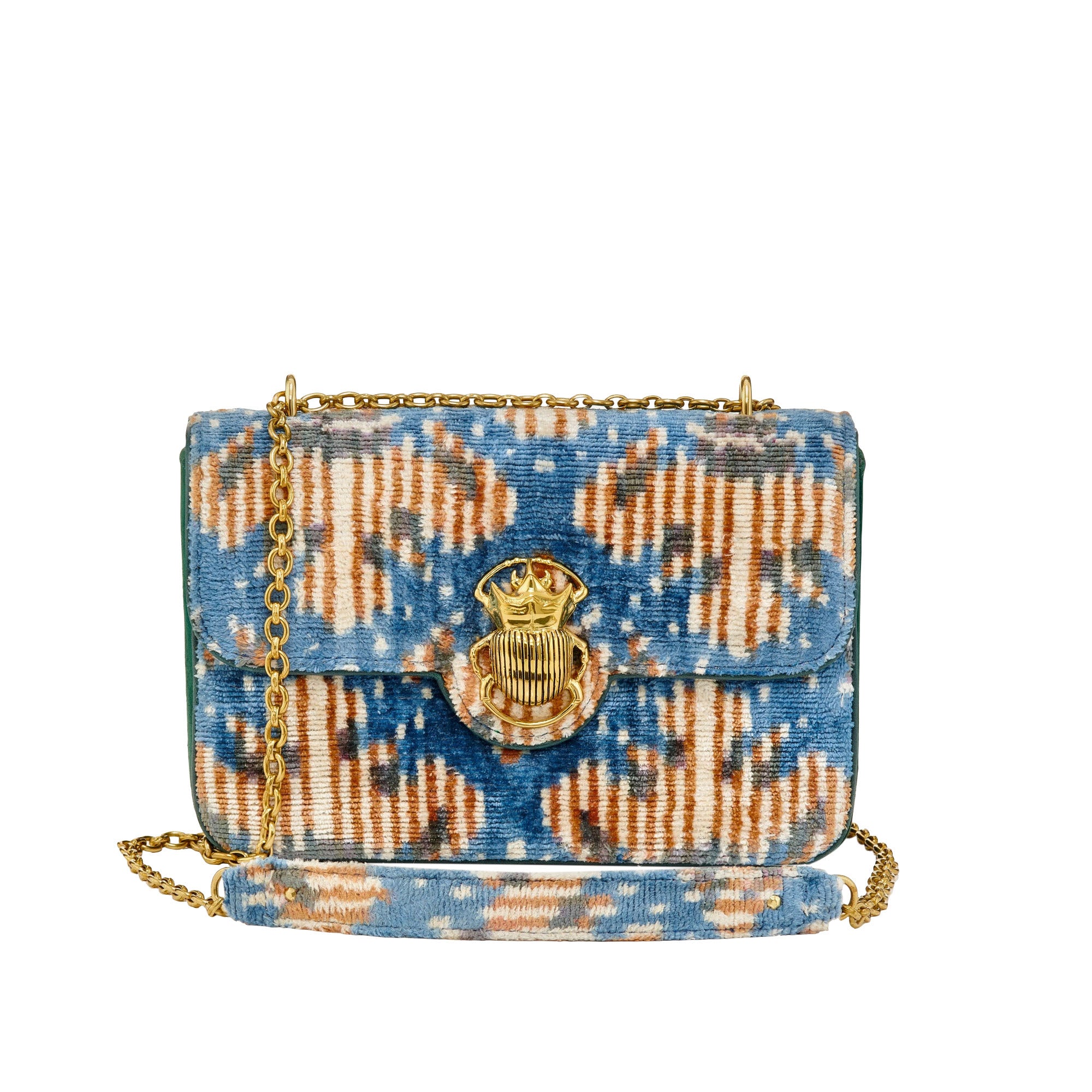 Grand sac Ava en velours de soie - Flocon de Neige