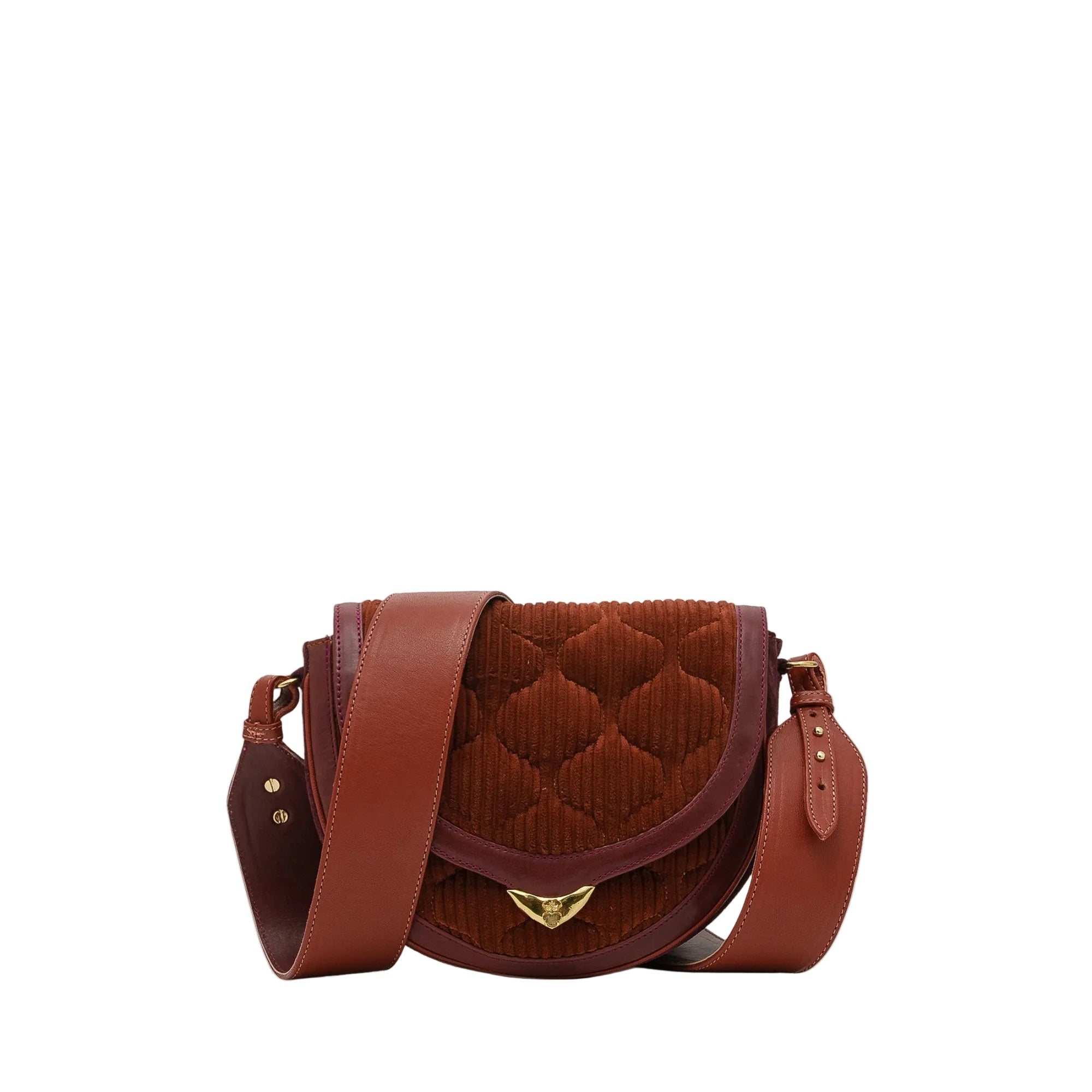 Sac Victoria en velours - Brique Matelassé