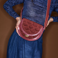 Sac Victoria en velours - Brique Matelassé