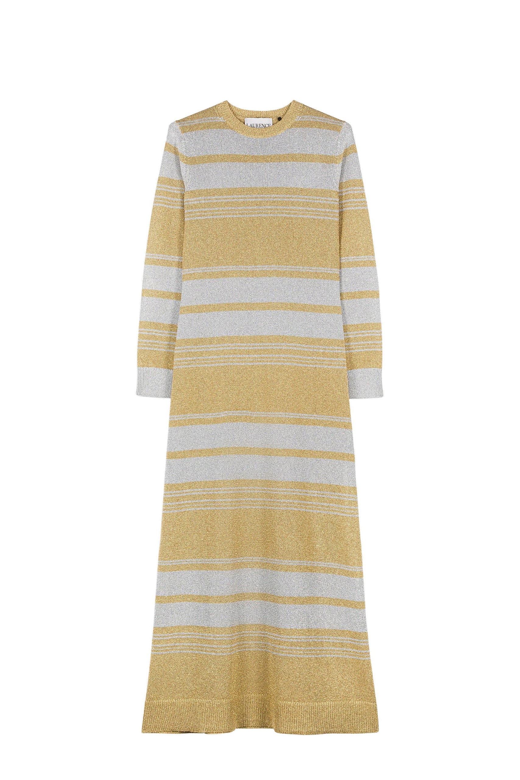 Robe Saganbis rayée coupe longue - Gold