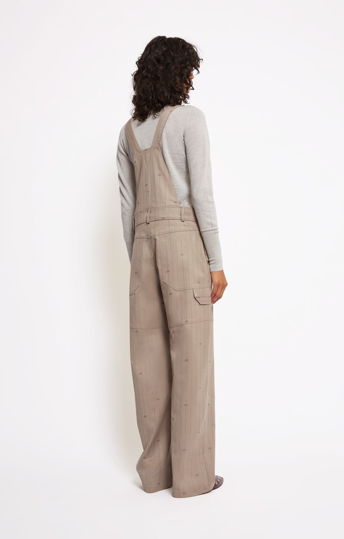 Salopette Leandra en laine mélangée - Sable