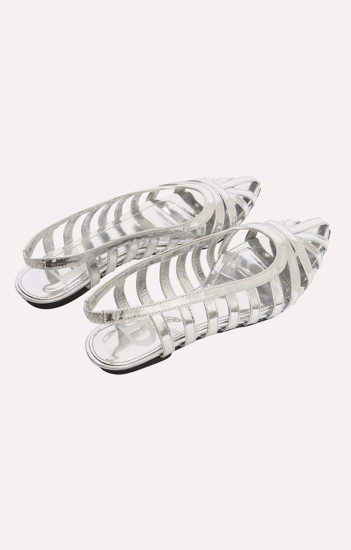 Sandales Maxime en cuir - Argent