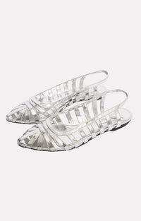 Sandales Maxime en cuir - Argent