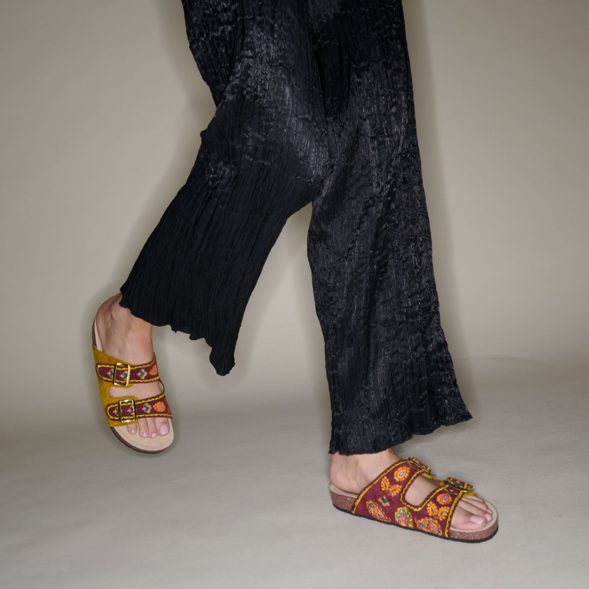 Sandales Odette en cuir - Jeans