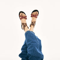 Sandales Laurette en cuir - Chocolat