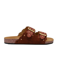 Sandales Odette en cuir - Brique