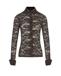 Chemise Sandien en dentelle - Chocolate